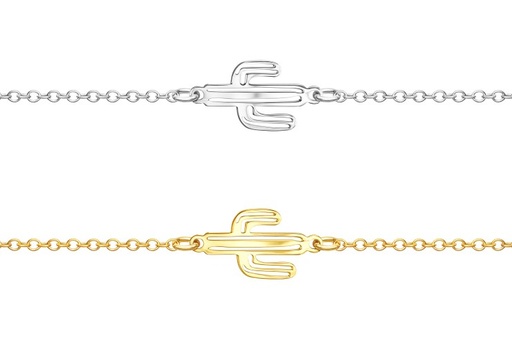 Pulsera plata 925 cactus