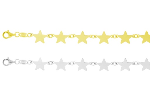 Pulsera plata 925 estrellas