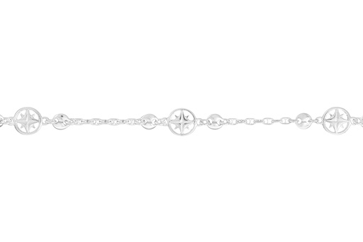 [12201P1600PL] Pulsera plata 925 rosa de los vientos
