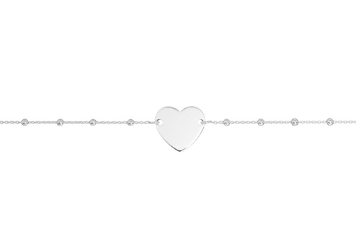 [12227P1600PL] Pulsera plata 925 corazón