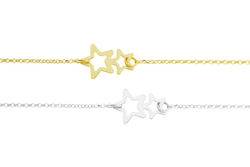 Silver 925 stars bracelet