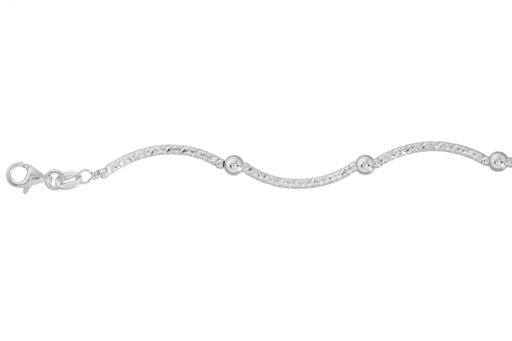 [12976018DCRD] Pulsera plata 925 diamantada con bola