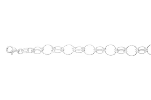 [1302801800PL] Pulsera plata 925 anillas 8mm