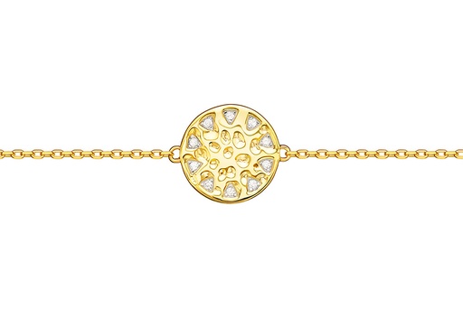 [13110P152ZBL] Pulsera plata 925 círculo picado con zirconitas