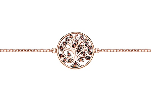 [13300P153ZNE] Pulsera plata 925 arbol de la vida con zirconita