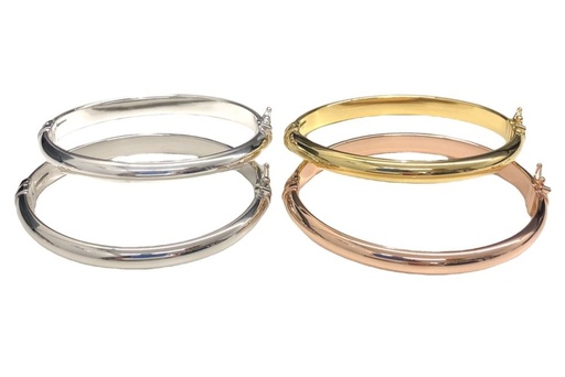 Brazalete esclava plata 925 tubo liso 7mm