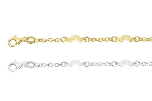Pulsera plata 925 lunas