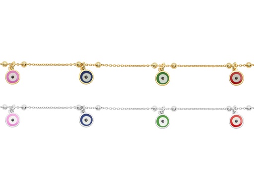 Silver 925 turkish eye bracele 16+5cm sterling silver