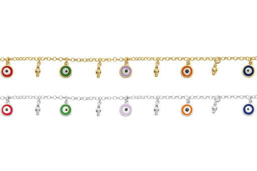 Silver 925 turkish eye bracele 16+5cm sterling silver