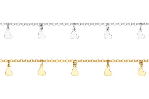 Silver 925 hearts bracelet