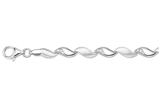 [141370181ZBL] Silver 925 cz bracelet 18cm rhodium