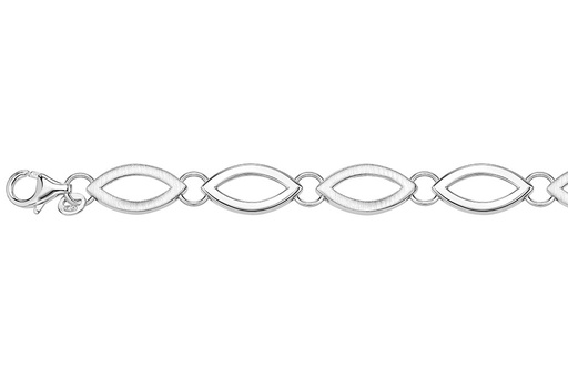 [14139018MARD] Silver 925 bracelet 18cm rhodium