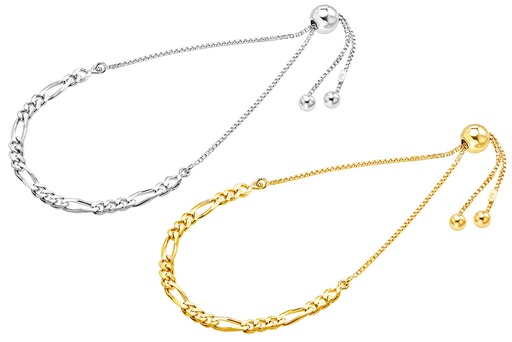 Pulsera plata 925 programada con cierre corredero