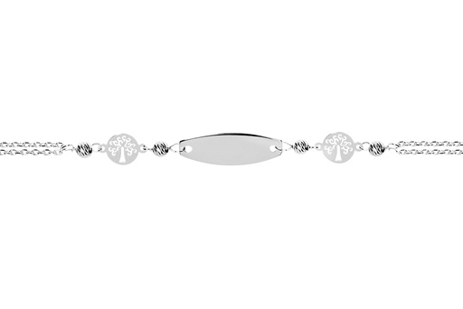 [14209P1500PL] Pulsera plata 925 no me olvides árbol de la vida