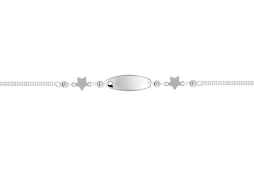[14210P1500PL] Pulsera plata 925 no me olvides estrellas