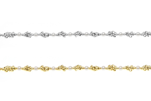 Silver 925 bracelet knots with 16+5cm sterling silver