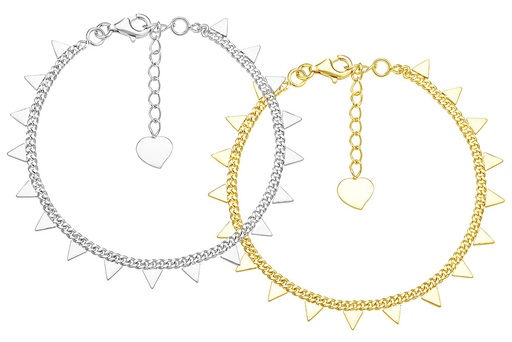 Pulsera plata 925 mini triangulos