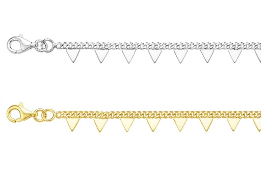 Silver 925 triangle anklets