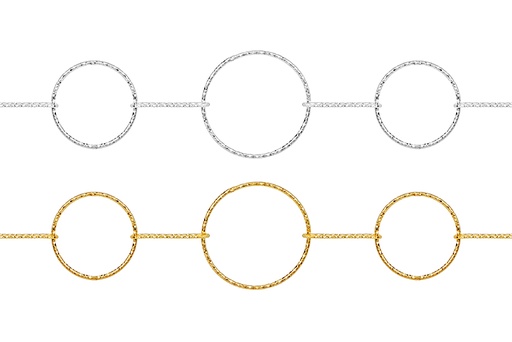 Silver 925 circle diamond cut bracelet