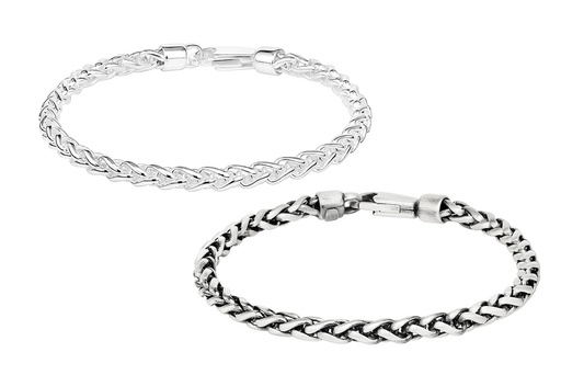 Pulsera plata 925 de cadena espiga 120