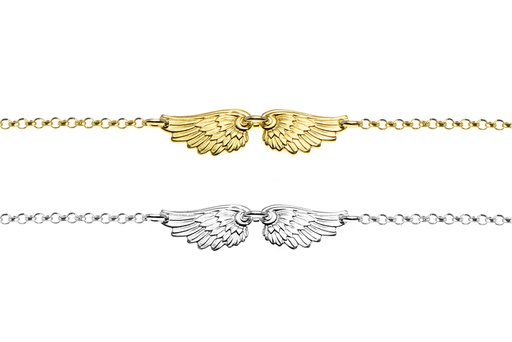 Sterling silver angel wings bracelet