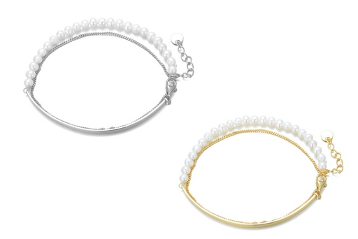 Pulsera plata 925 con perlas cultivadas