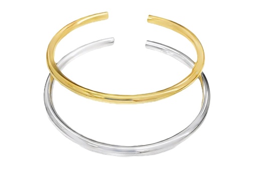 Brazalete plata 925 tubo redondo 4mm