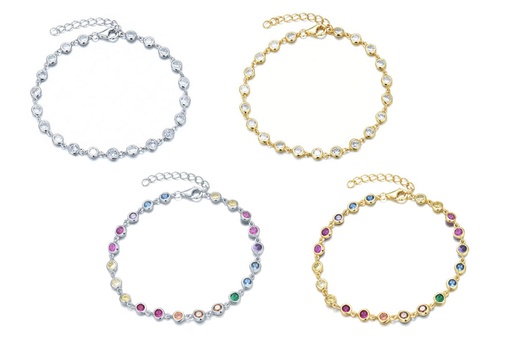 Sterling silver zirconia bracelet