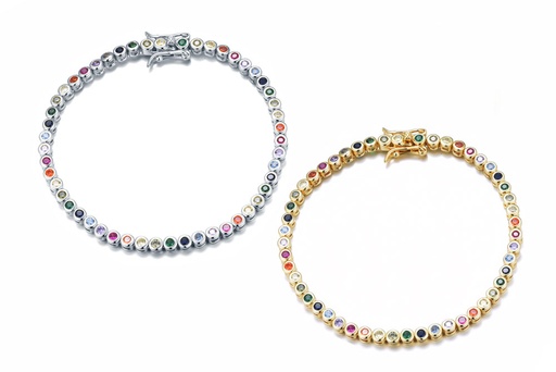 Sterling silver tennis zirconia bracelet