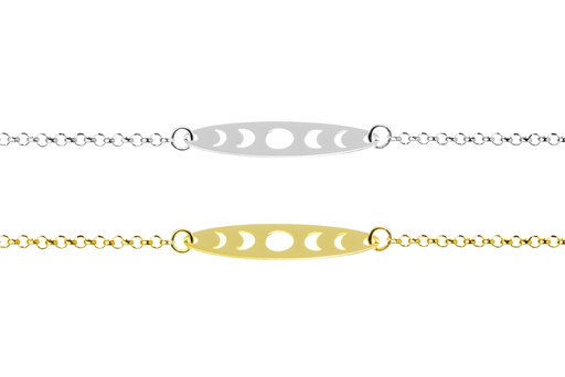 Sterling silver moon bracelet