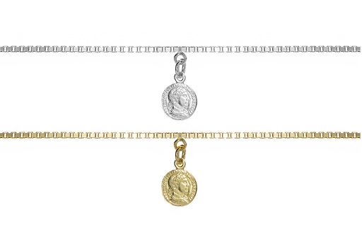 Pulsera plata 925 moneda romana 8mm