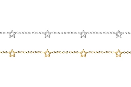 Sterling silver four stars bracelet