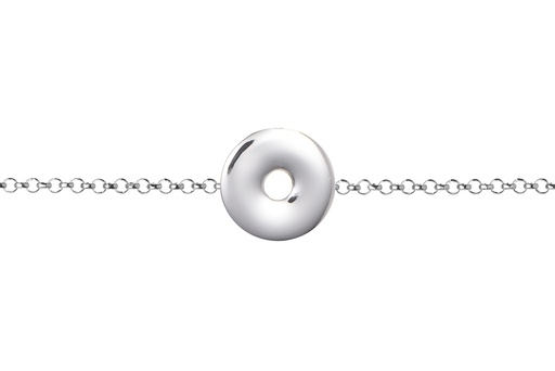 [15409B16E3PL] Pulsera plata 925 donut