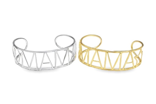 Brazalete plata 925 corazon mama estrella