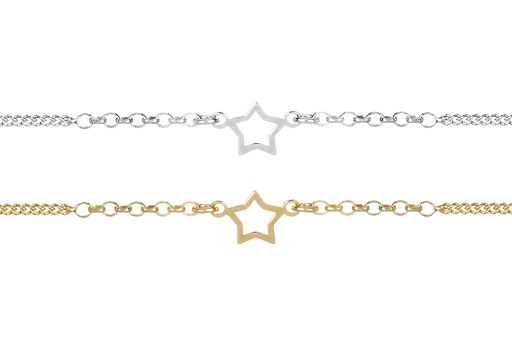 Sterling silver star bracelet