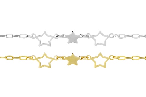 Sterling silver 3 stars bracelet