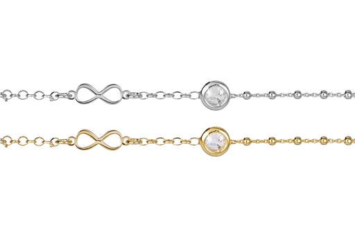 Sterling silver zirconia 6mm bracelet