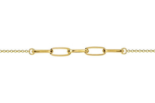[15652B16E3DO] Sterling silver rolo chain bracelet