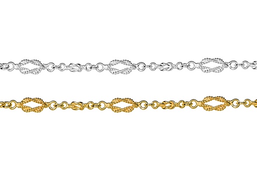 Sterling silver sailor knots bracelet