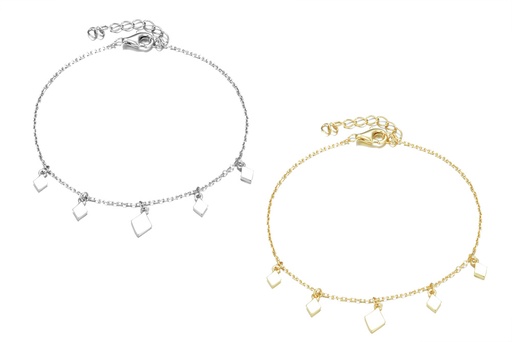 Pulsera plata 925 rombos