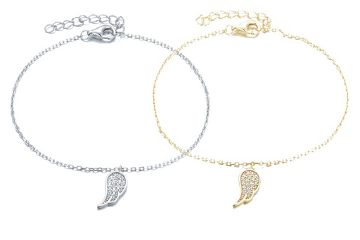 Sterling silver ziroconia wing bracelet