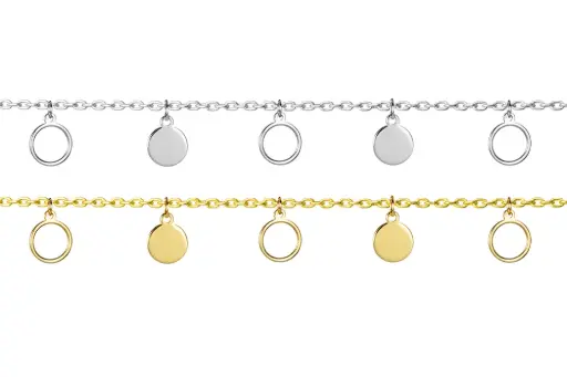 Sterling silver circles bracelet