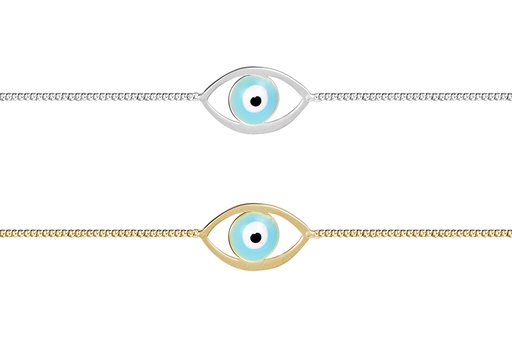 Pulsera plata 925 ojo turco esmalte