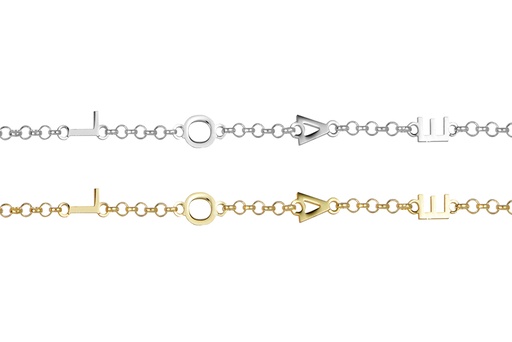 Sterling silver love bracelet