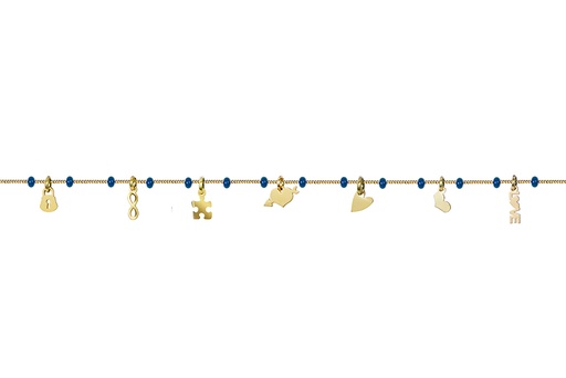 [15909B16E3EAADO] Pulsera plata 925 simbolos amor & infinito esmalte