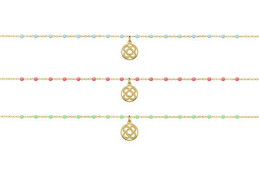 Pulsera plata 925 flor de barcelona 8mm