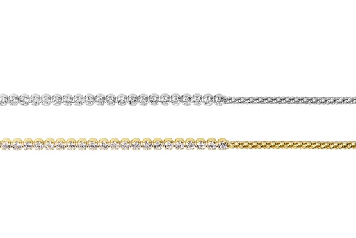 Pulsera plata 925 mitad riviere mitad cadena koreana