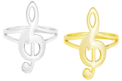 Anillo plata 925 clave de sol 