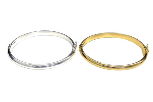 Brazalete esclava plata 925 tubo liso 6mm