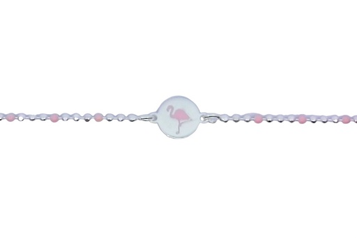 [16212B13E2EROPL] Pulsera plata 925 placa flamenco